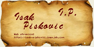 Isak Pisković vizit kartica